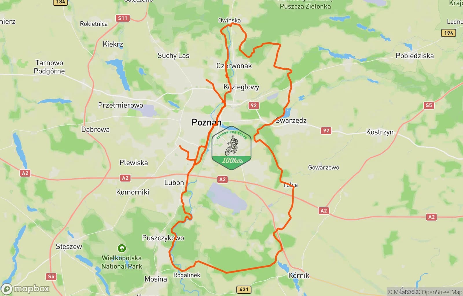 Mapa trasy: Afternoon Gravel Ride