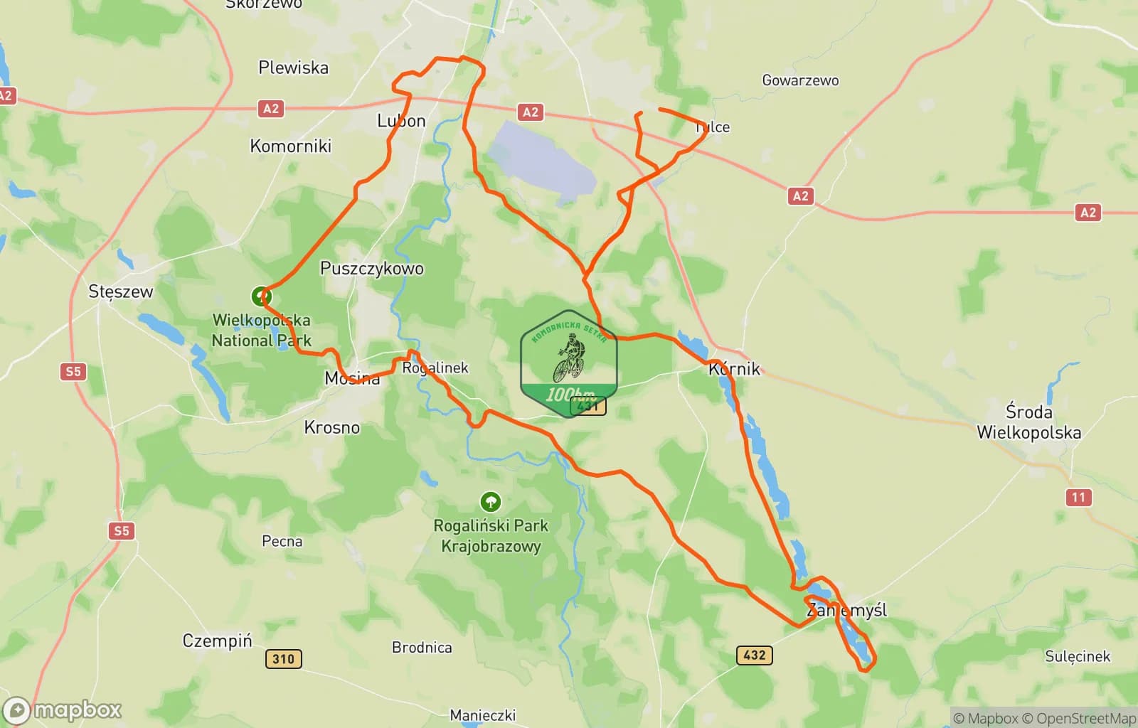 Mapa trasy: Poranna jazda na rowerze gravelowym