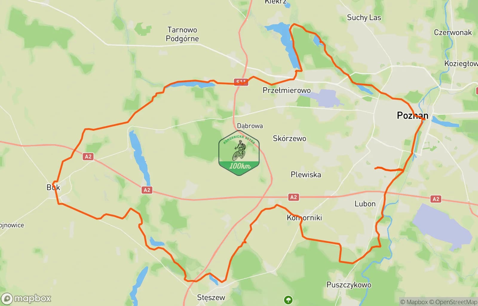 Mapa trasy: Piekielna #komornicka100 - Echo