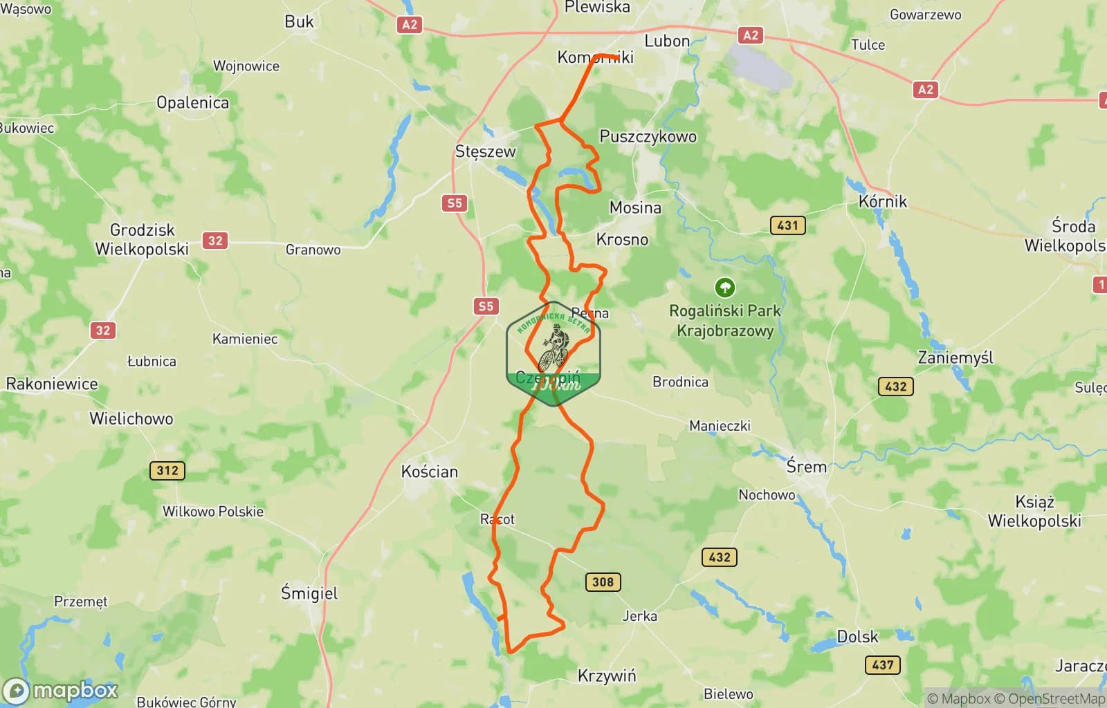Mapa trasy: Poranna jazda na rowerze