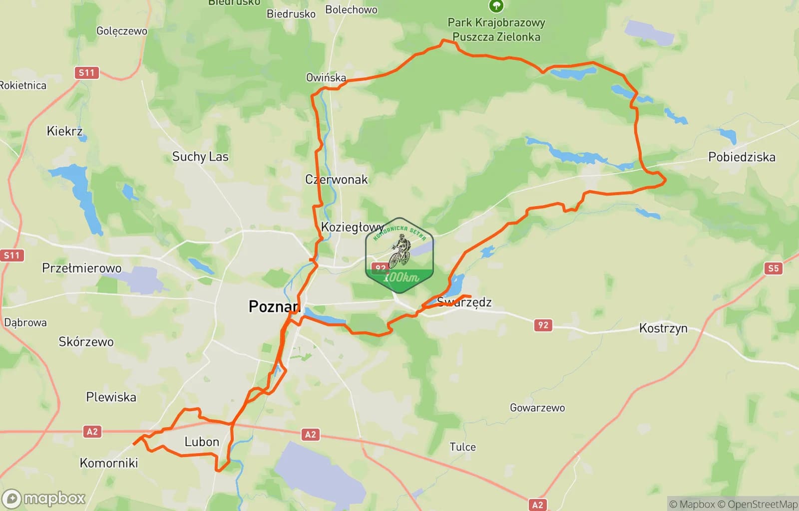Mapa trasy: Afternoon Gravel Ride