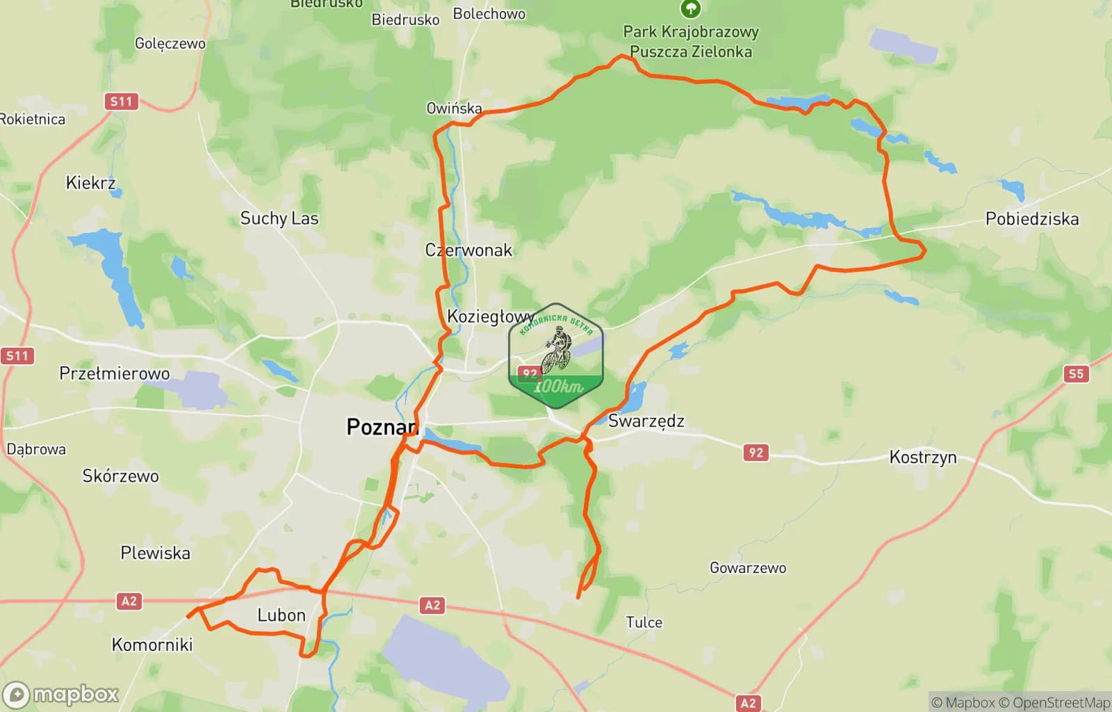 Mapa trasy: Afternoon Gravel Ride