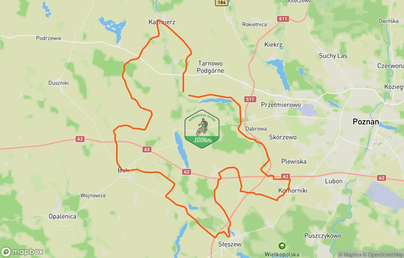 Mapa trasy: Komornicka 100-szosa-Aprica