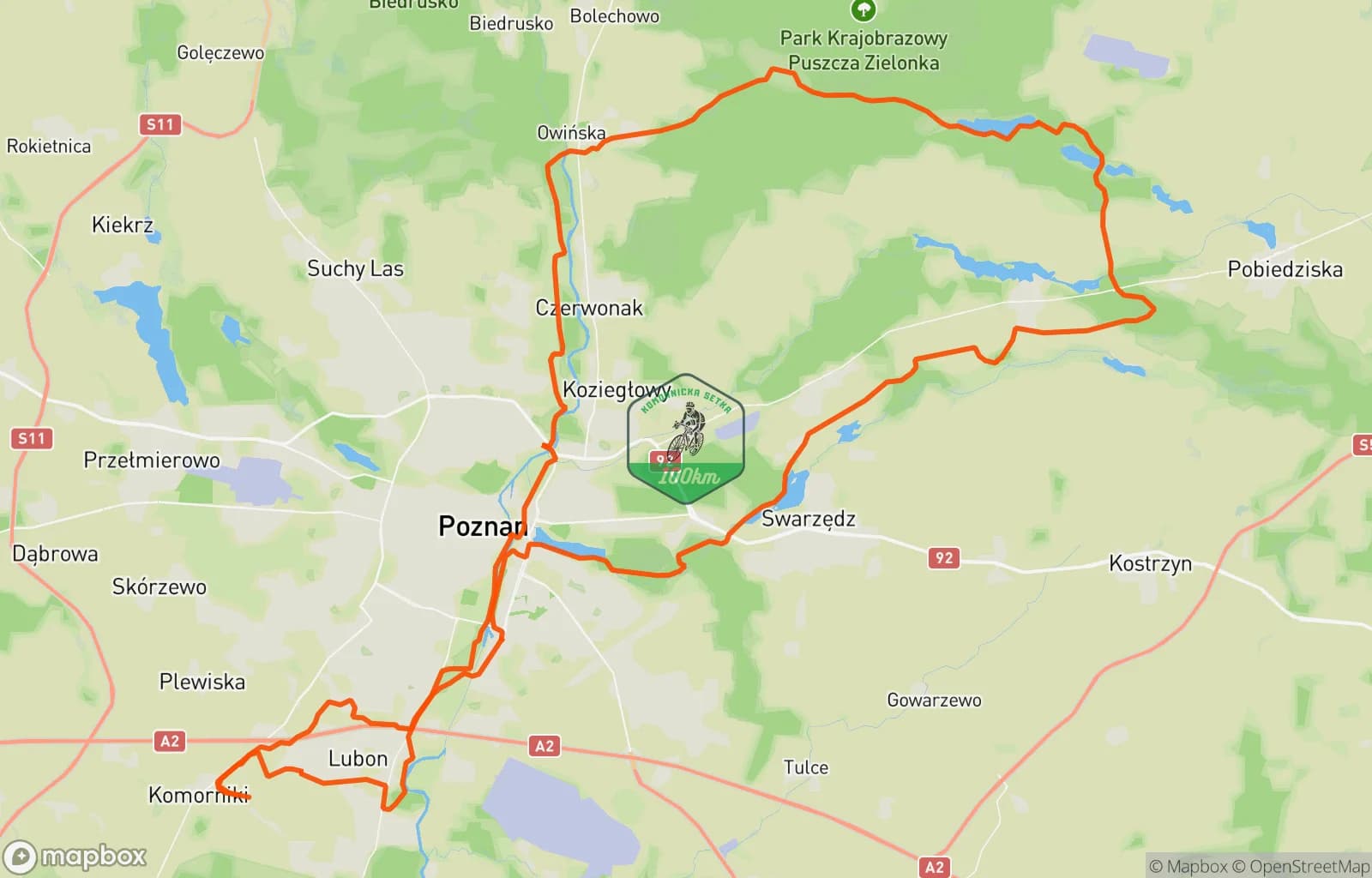 Mapa trasy: Poranna jazda na rowerze