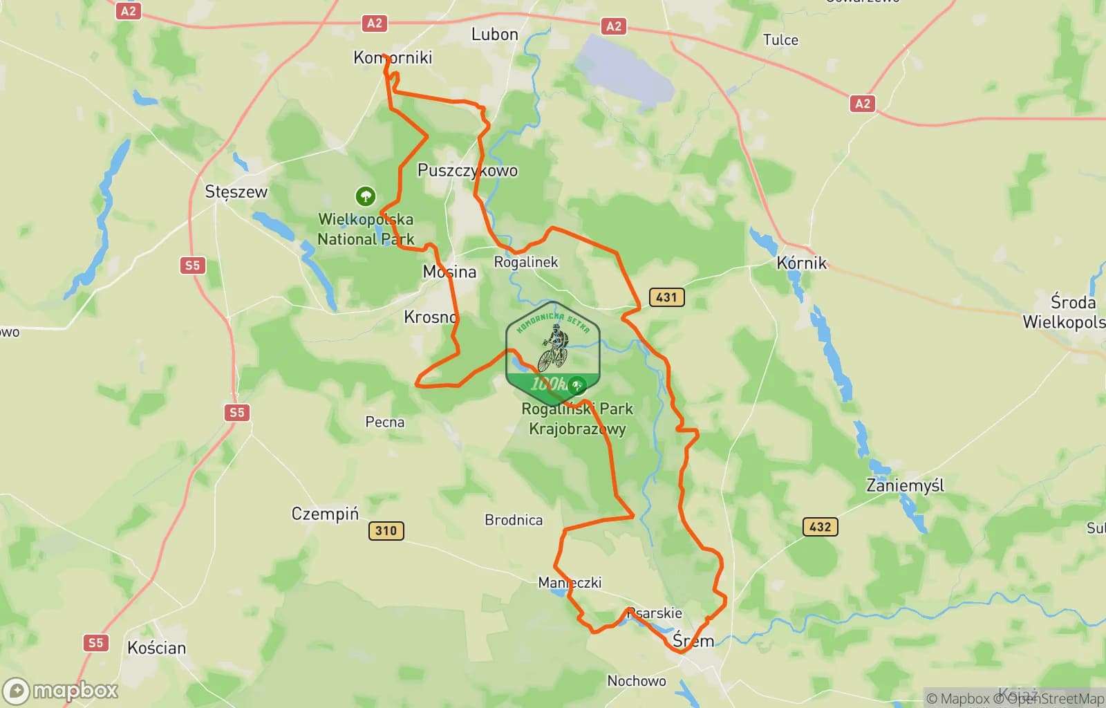 Mapa trasy: K100-Trasa BRAVO