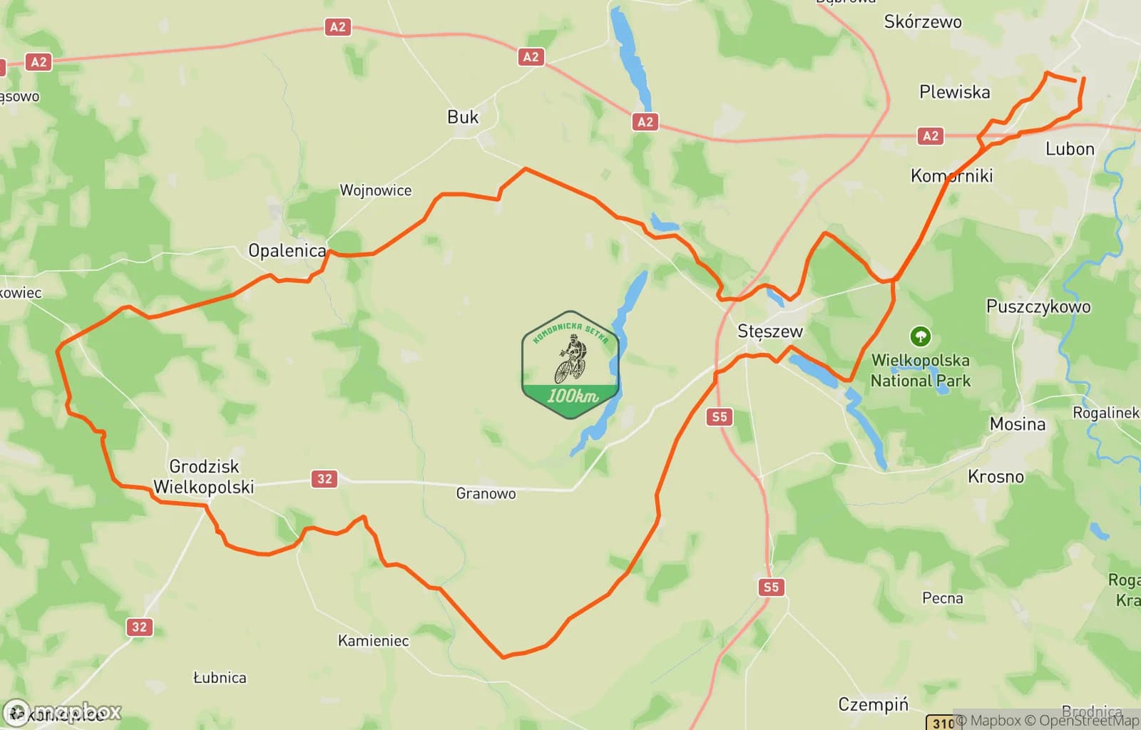 Mapa trasy: komornicka100 - India - jesień pełną gębą