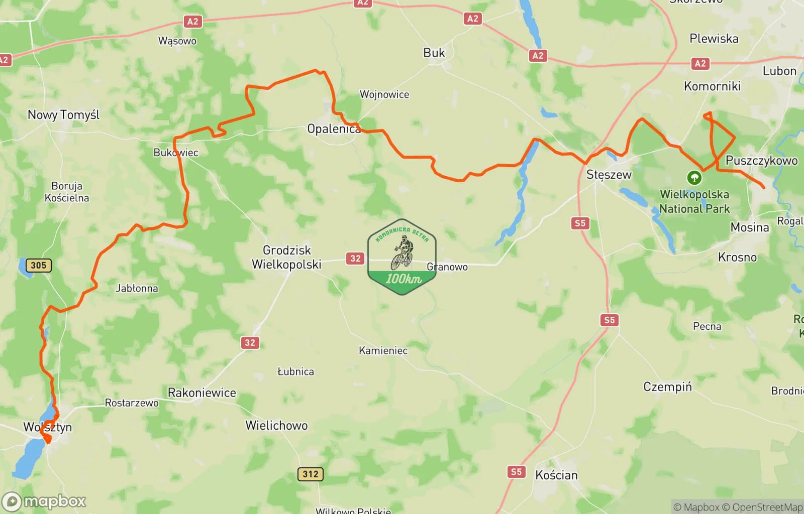 Mapa trasy: 6# K100 Juliett - doskonała jesienna wycieczka 🚴😁