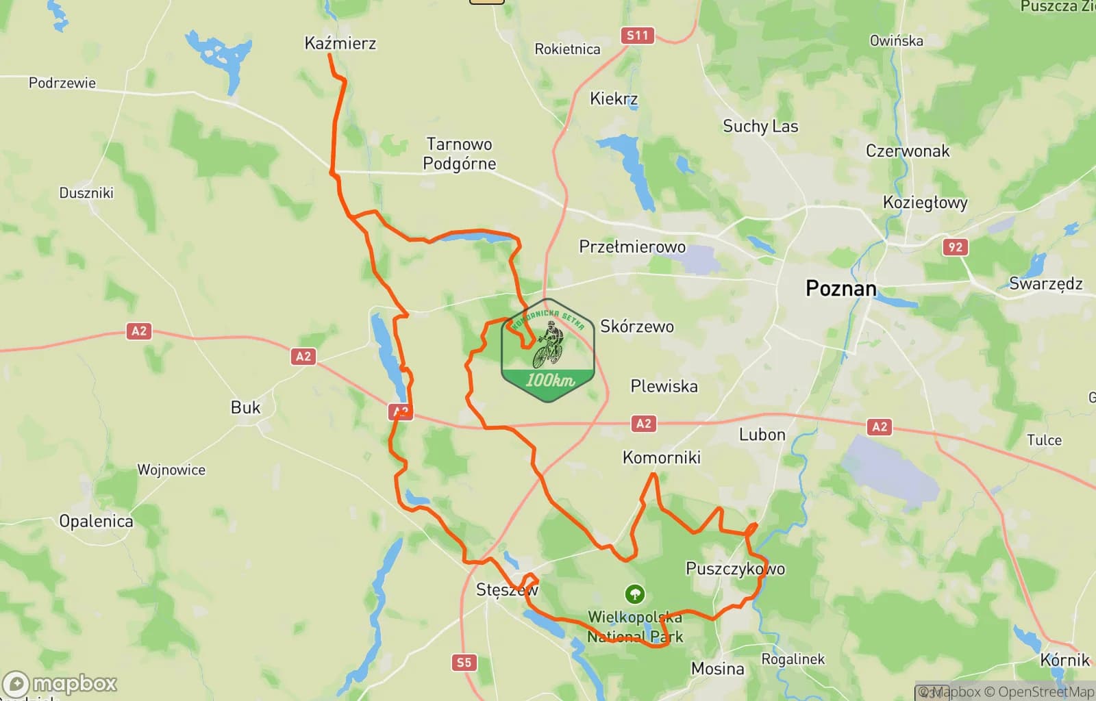 Mapa trasy: Komornicka 💯