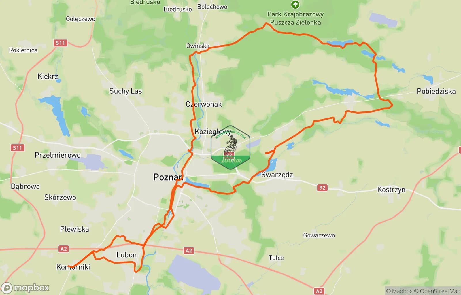 Mapa trasy: Poranna jazda na rowerze górskim
