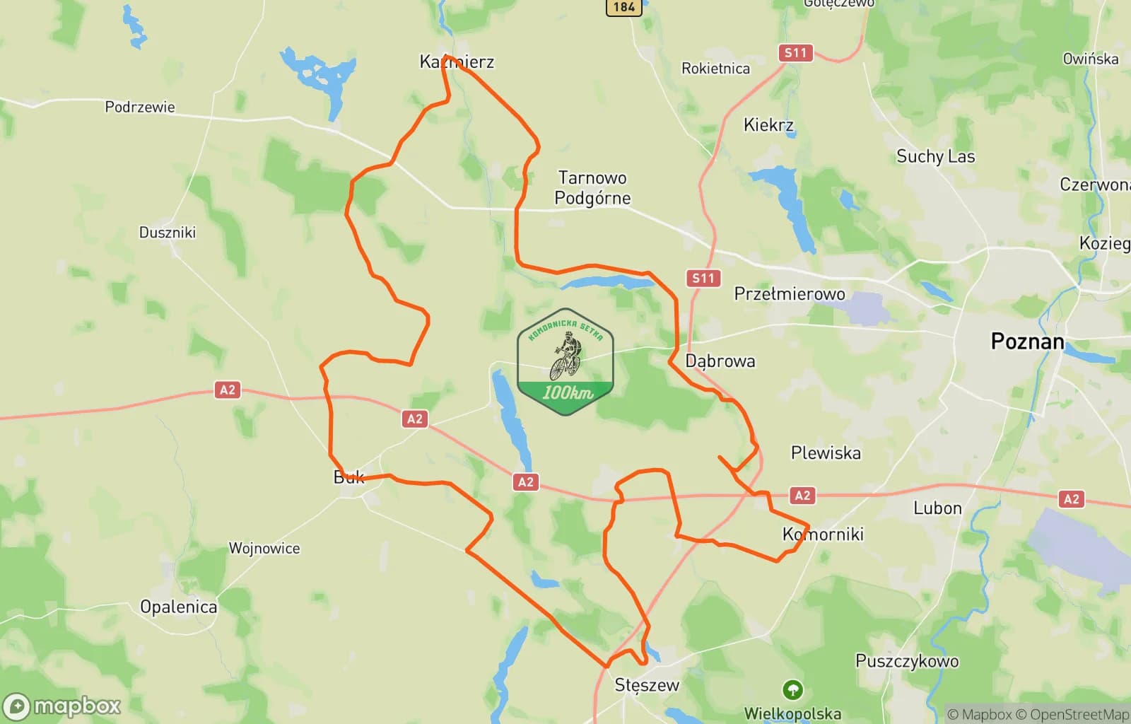 Mapa trasy: K100 Aprica