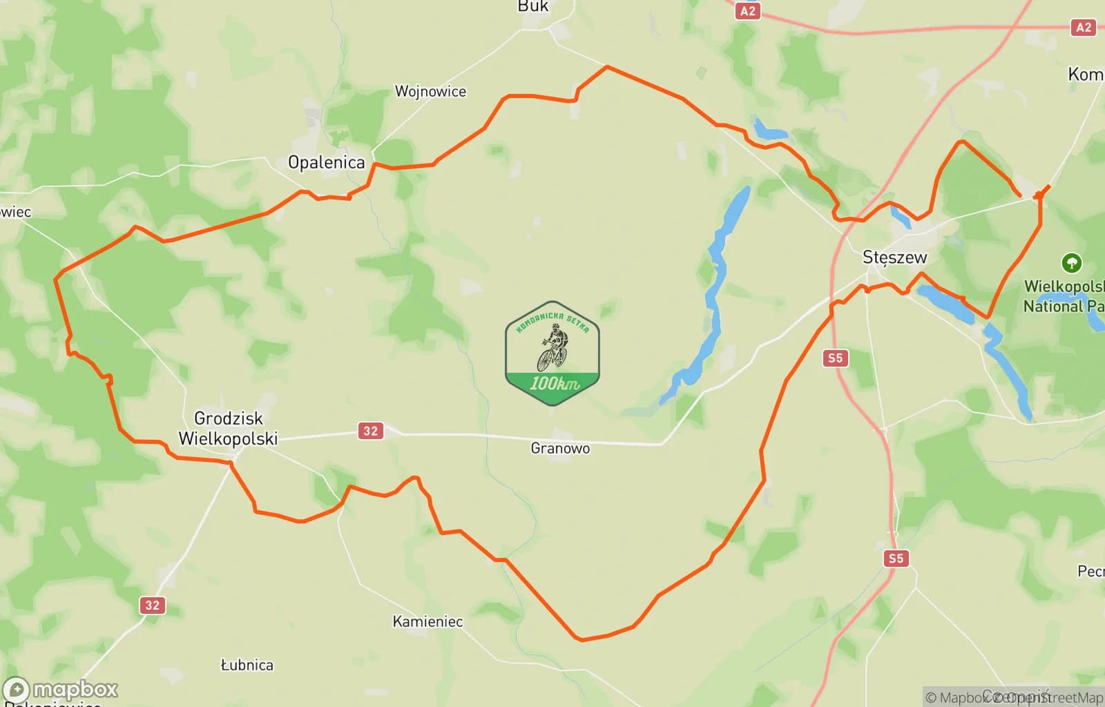 Mapa trasy: Komornicka 100 - India
